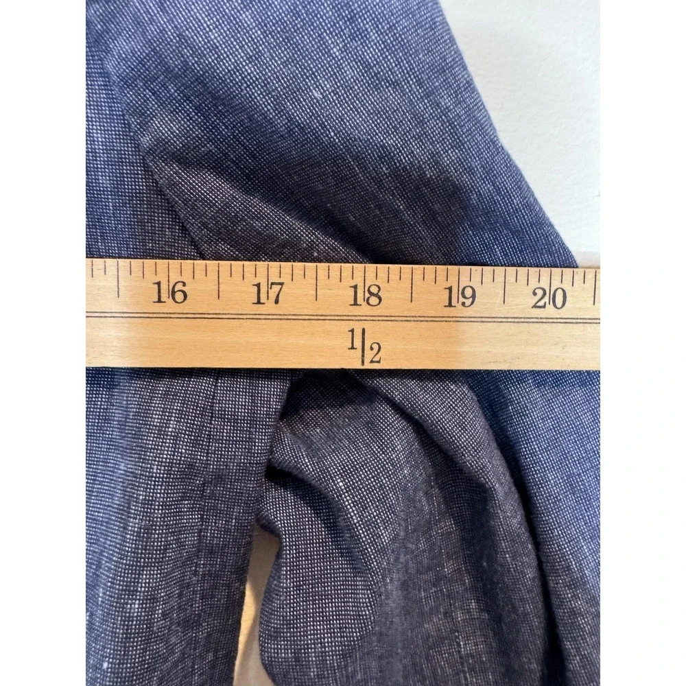 Michael Kors Blazer Womens 6 Blue Linen Cotton One Button Jacket Career‎ Office